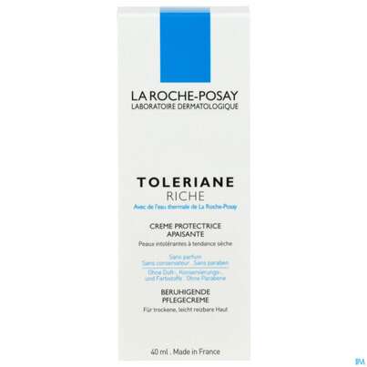 Sie sehen eine Packung La Roche Posay Gesichtspflege Toleriane Creme Riche Trock.haut 40ml, Produktbild: 01 La Roche Posay Gesichtspflege Toleriane Creme Riche Trock.haut 40ml, A-Nr.: 2378079 - 01