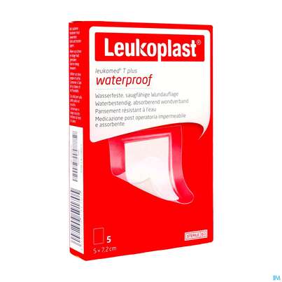 Wundverband Leukomed/t Plus/leukopor Folienverband/+auflage Steril 7,2x 5cm 5st, A-Nr.: 4746707 - 02