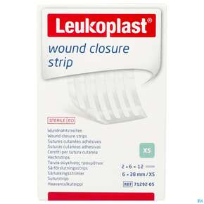 Wundverband Wundnahtstreifen/steril Leukoplast/weiss Closure Strip 6x 38mm 12st, A-Nr.: 3478920 - 01