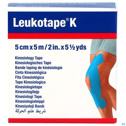 Tape Kinesiologisch Leukotape K 5mx 5cm Hellblau 1st, A-Nr.: 3477317 - 01