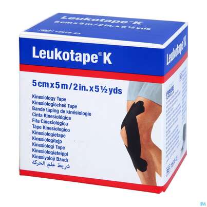 Tape Kinesiologisch Leukotape K 5mx 5cm Schwarz 1st, A-Nr.: 3477346 - 02