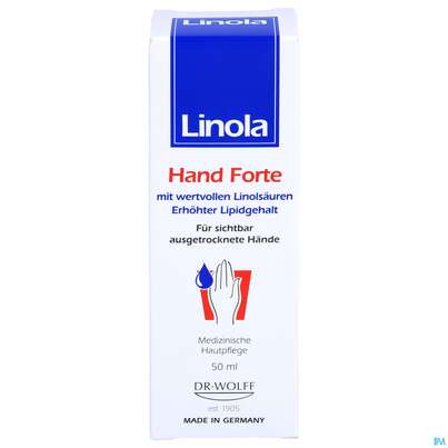 Sie sehen eine Packung Linola Hand Forte 50ml, Produktbild: 01 Linola Hand Forte 50ml, A-Nr.: 5724613 - 01