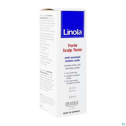 Sie sehen eine Packung Linola Kopfhaut Tonikum Forte 100ml, Produktbild: 02 Linola Kopfhaut Tonikum Forte 100ml, A-Nr.: 5650501 - 02