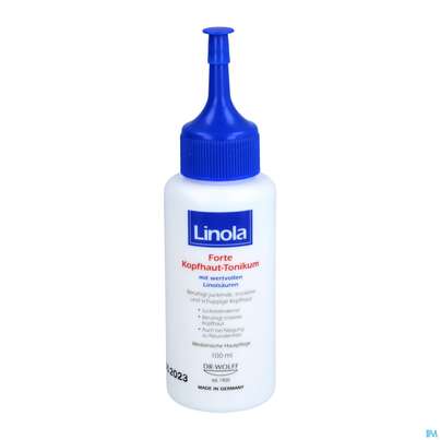 Sie sehen eine Packung Linola Kopfhaut Tonikum Forte 100ml, Produktbild: 05 Linola Kopfhaut Tonikum Forte 100ml, A-Nr.: 5650501 - 05