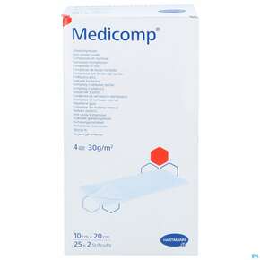 Kompressen Medicomp Vliesstoff 4fach Steril 10x 20cm 25x2 50st, A-Nr.: 1652012 - 01