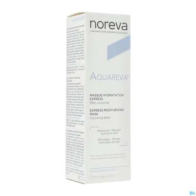 Sie sehen eine Packung Noreva Aquareva Feuchtigkeitsmaske 50ml, Produktbild: 03 Noreva Aquareva Feuchtigkeitsmaske 50ml, A-Nr.: 4095026 - 03