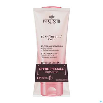 Sie sehen eine Packung Nuxe Prodigieux Duschgel Floral Duo 200ml 2st, Produktbild: 01 Nuxe Prodigieux Duschgel Floral Duo 200ml 2st, A-Nr.: 5789937 - 01