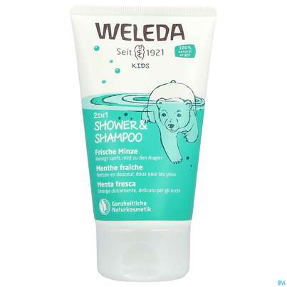 Shampoon Weleda 2in1 +shower Frische Minze 150ml, A-Nr.: 4782502 - 01