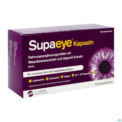 Sie sehen eine Packung Supamun Augenschutz Kapseln 60st, Produktbild: 02 Supamun Augenschutz Kapseln 60st, A-Nr.: 5454332 - 02