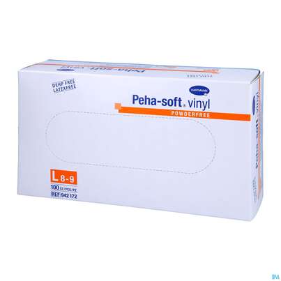 Untersuchungshandschuhe Peha/soft/puderfrei Vinyl Unsteril Gross l 94217 100st, A-Nr.: 2369212 - 02