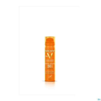 Sie sehen eine Packung Sonnenprodukte Vichy Ideal Soleil Gesichtsspray Lsf50 75ml, Produktbild: 03 Sonnenprodukte Vichy Ideal Soleil Gesichtsspray Lsf50 75ml, A-Nr.: 4604752 - 03
